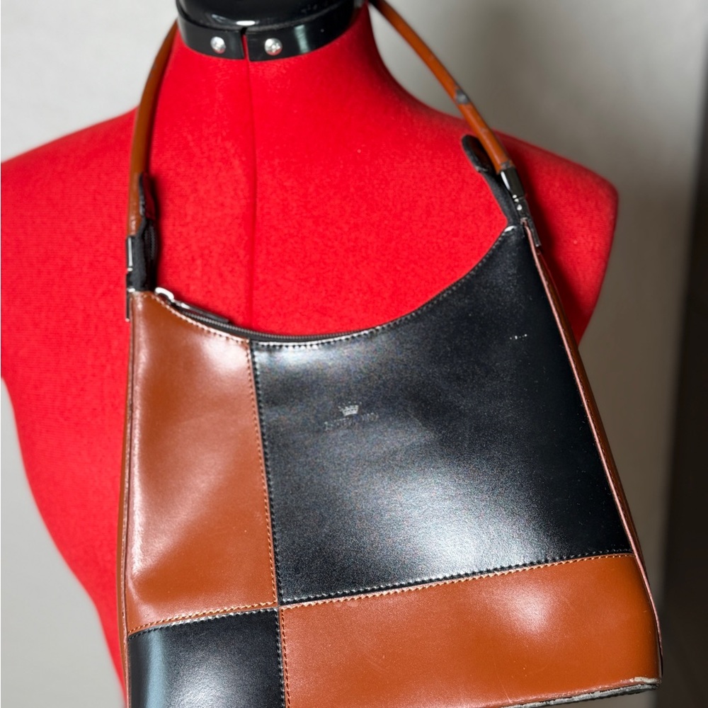 Vintage Daniela Moda Patchwork Leather Shoulder B… - image 2